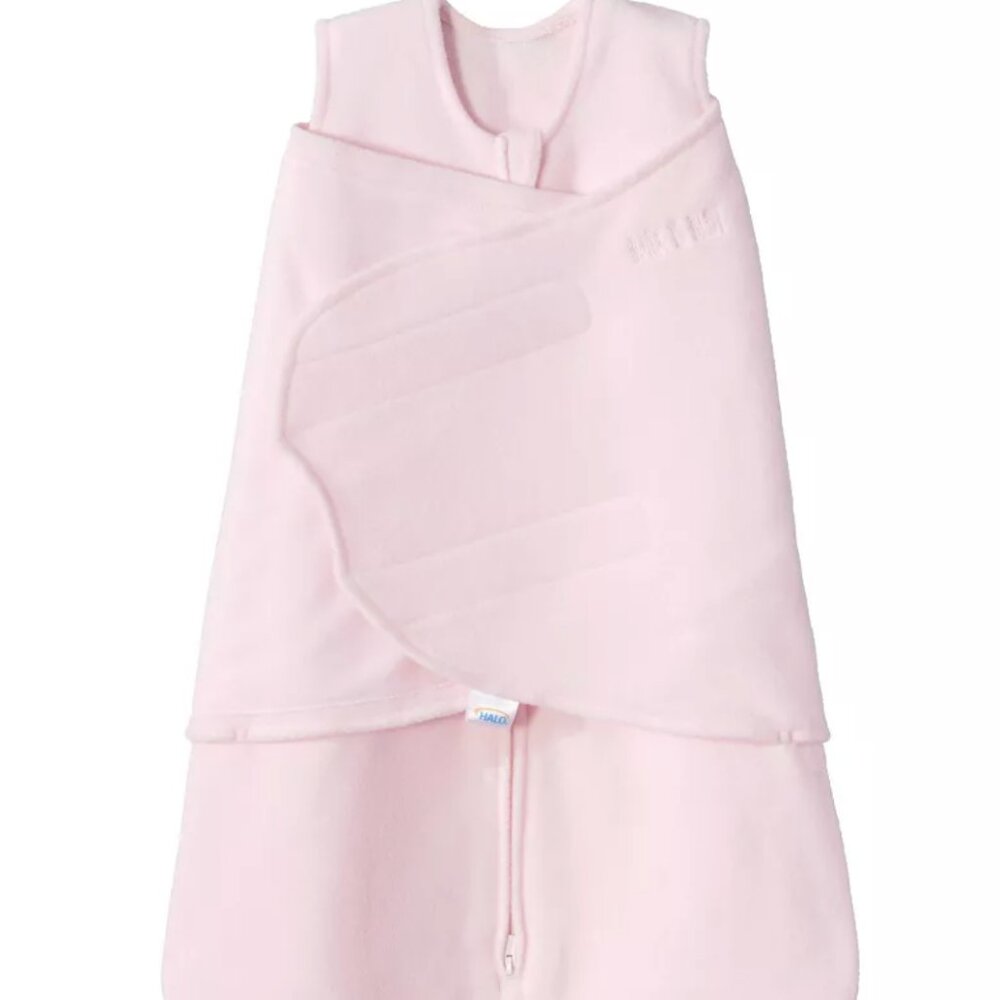 HALO Innovations Sleepsack Micro-Fleece Swaddle Wrap, Pink, size Small